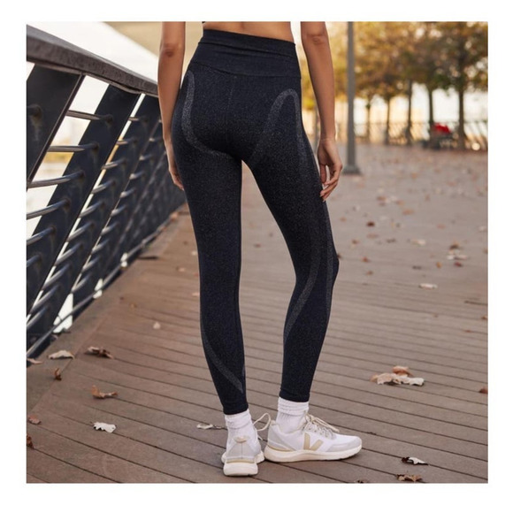 Free People | FP Movement Sparkle Lurex Athletic Workout Leggings High Waist - Picture 2 of 9